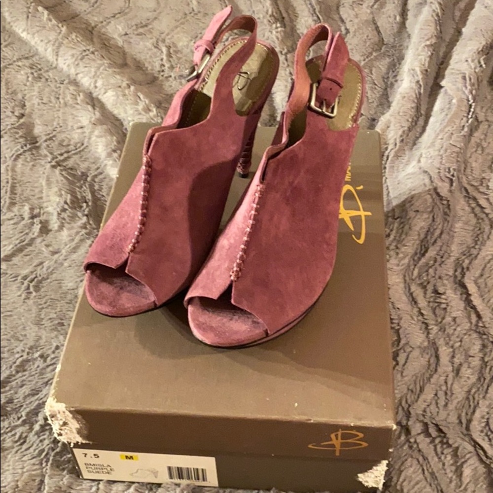 B. Makowsky Suede Heels
